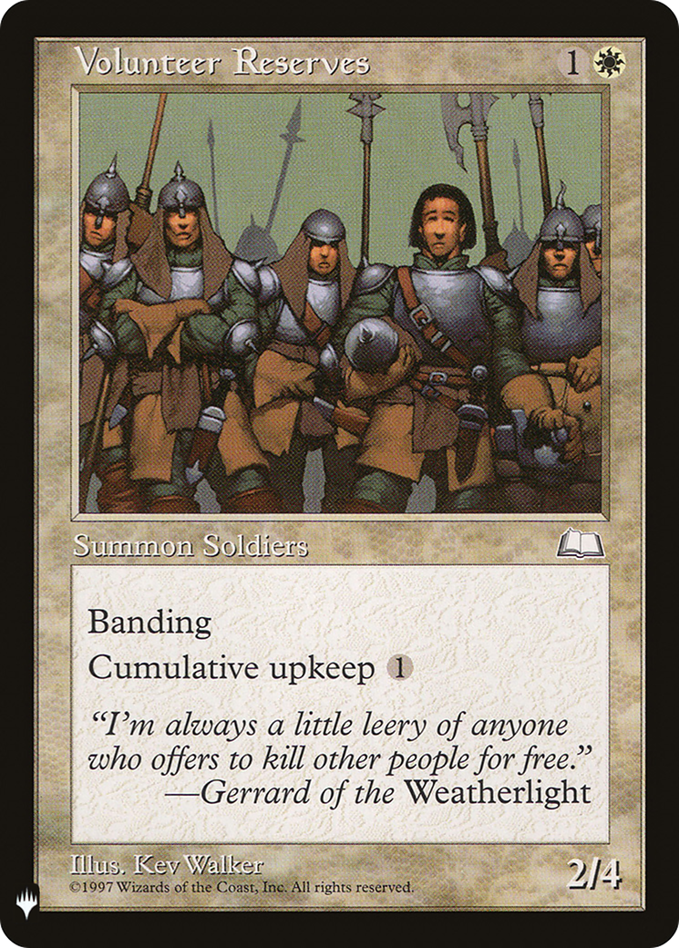Volunteer Reserves (LIST-WTH-29) [The List]