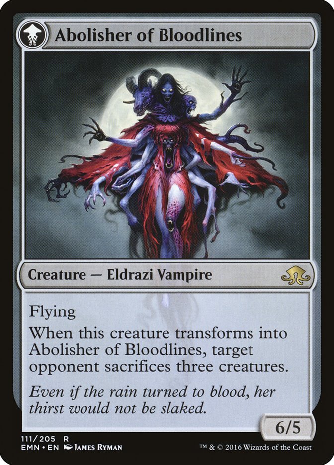 Voldaren Pariah // Abolisher of Bloodlines (EMN-111) [Eldritch Moon]: (mooneldrazidfc) Foil