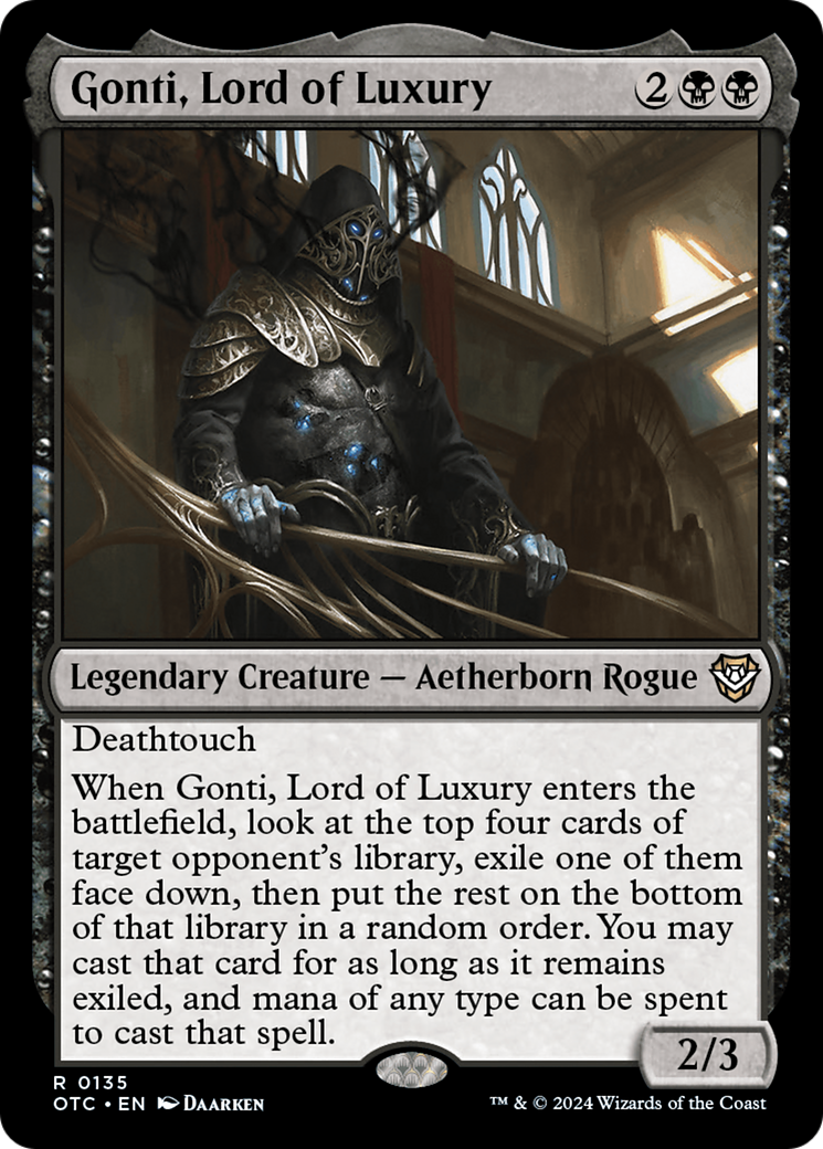 Gonti, Lord of Luxury (OTC-135) [Outlaws of Thunder Junction Commander]