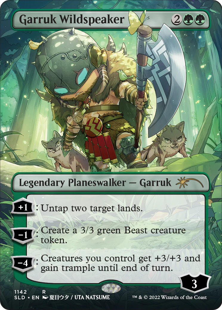 Garruk Wildspeaker (Borderless) (SLD-1142) (Borderless) [Secret Lair Drop]