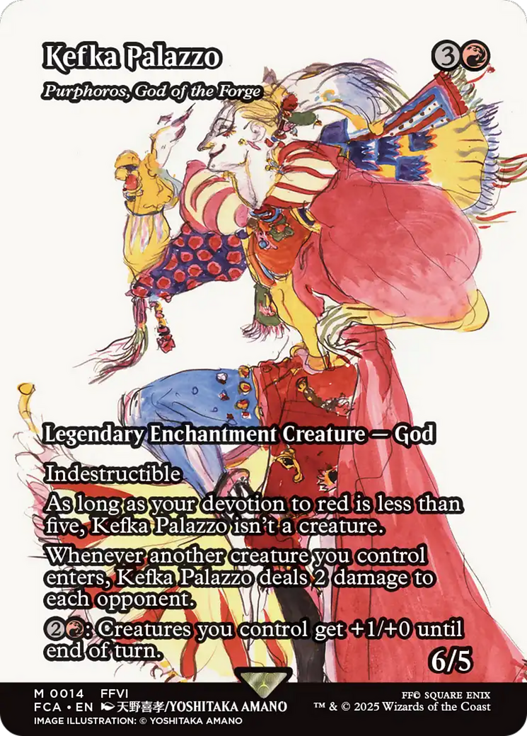 Kefka Palazzo - Purphoros, God of the Forge (Showcase) (FCA-014) [FINAL FANTASY: Through the Ages] / Kefka Palazzo: (enchantment) (Borderless)