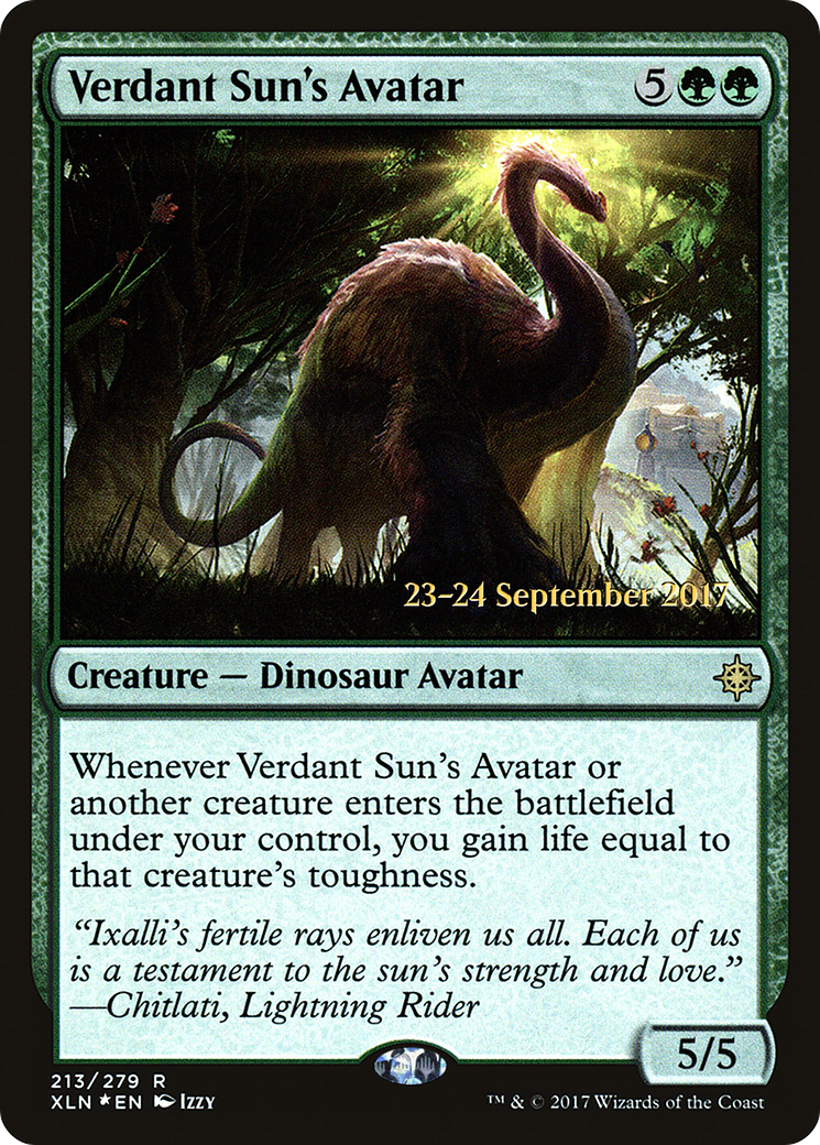 Verdant Sun's Avatar (PRE-213S) [Ixalan Promos] Foil