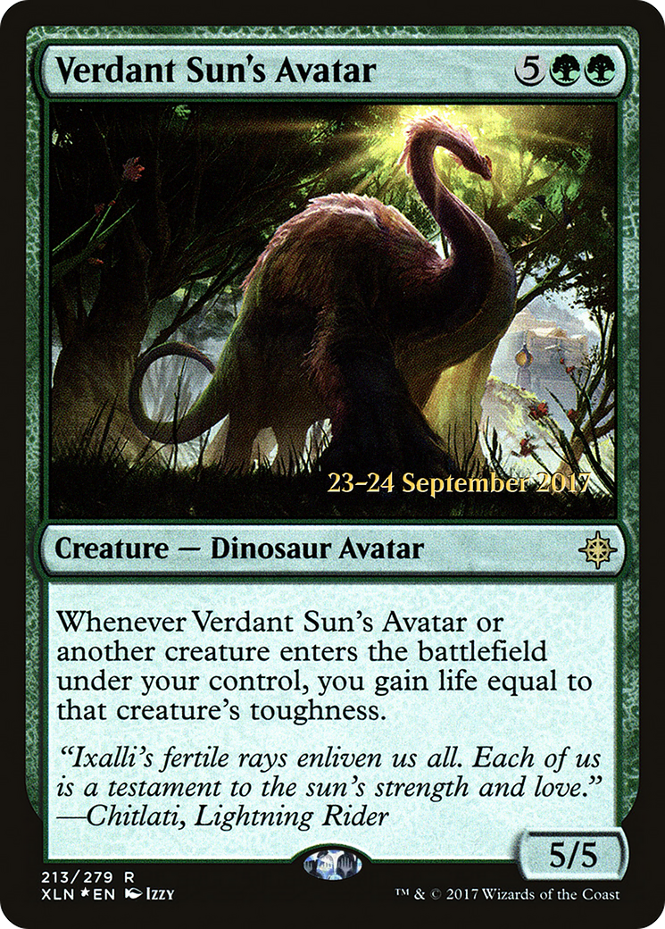 Verdant Sun's Avatar (PRE-213S) [Ixalan Promos] Foil