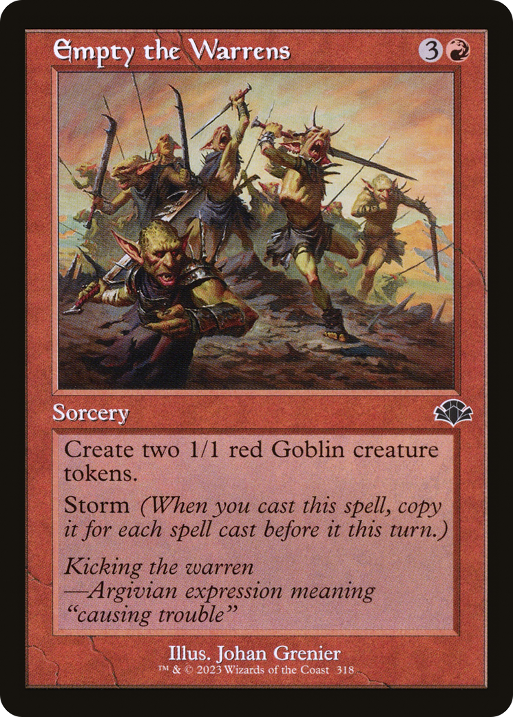 Empty the Warrens (Retro Frame) (DMR-318) [Dominaria Remastered] Foil