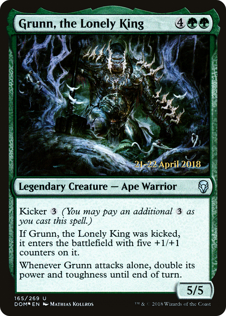 Grunn, the Lonely King (PRE-165S) [Dominaria Promos] Foil