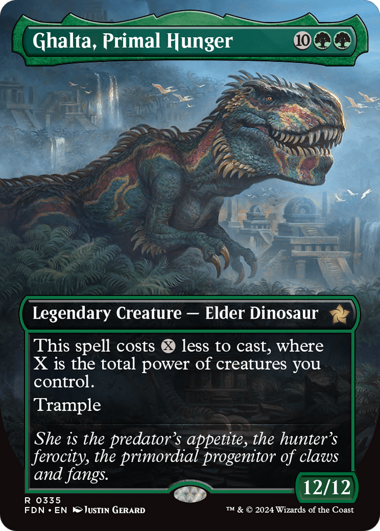 Ghalta, Primal Hunger (FDN-335) [Foundations] (Borderless) Foil