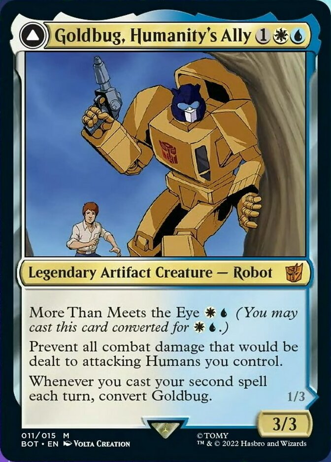 Goldbug, Humanity's Ally // Goldbug, Scrappy Scout (BOT-011) [Transformers]: (convertdfc)