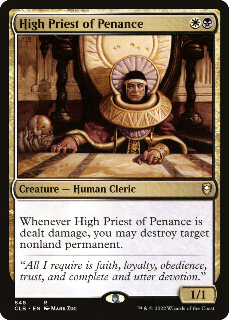 High Priest of Penance (CLB-848) [Commander Legends: Battle for Baldur's Gate]