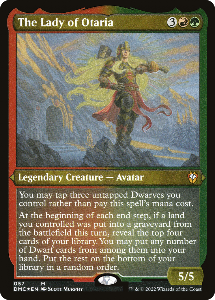 The Lady of Otaria (DMC-057) [Dominaria United Commander] Etched Foil