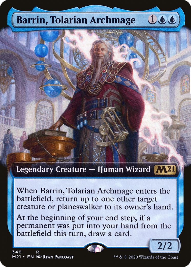 Barrin, Tolarian Archmage (M21-348) [Core Set 2021]: (Extended Art) Foil