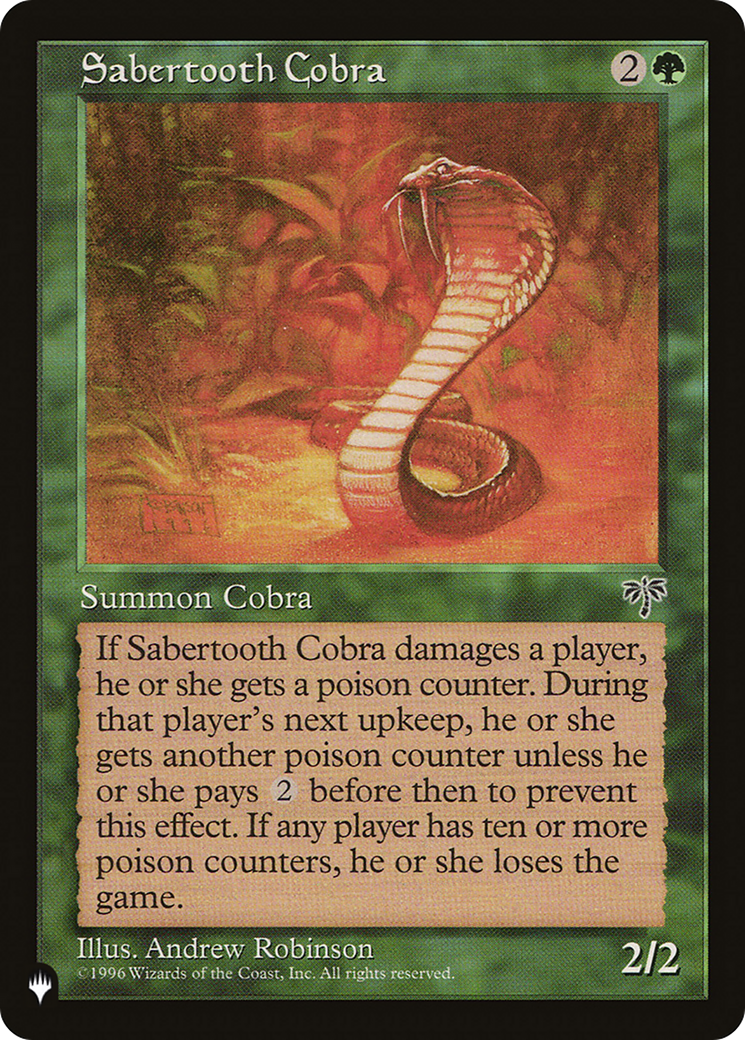 Sabertooth Cobra (LIST-MIR-238) [The List]