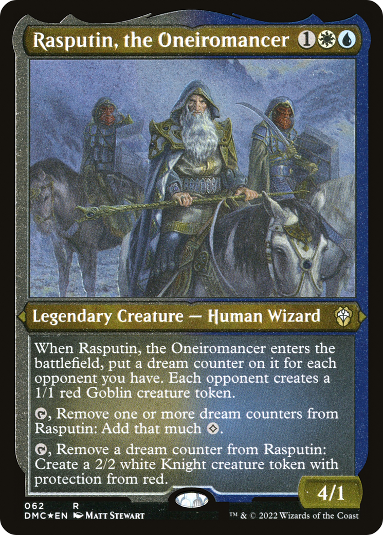 Rasputin, the Oneiromancer (DMC-062) [Dominaria United Commander] Etched Foil