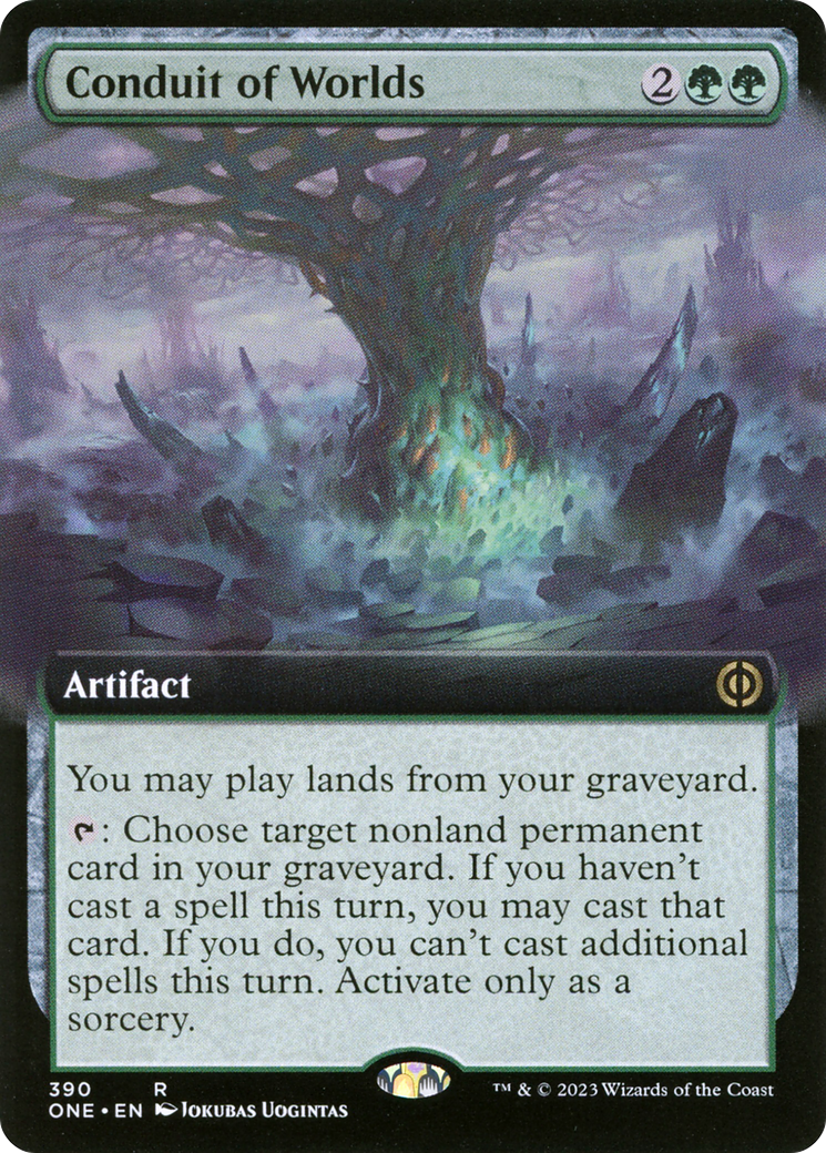 Conduit of Worlds (Extended Art) (ONE-390) [Phyrexia: All Will Be One] Foil