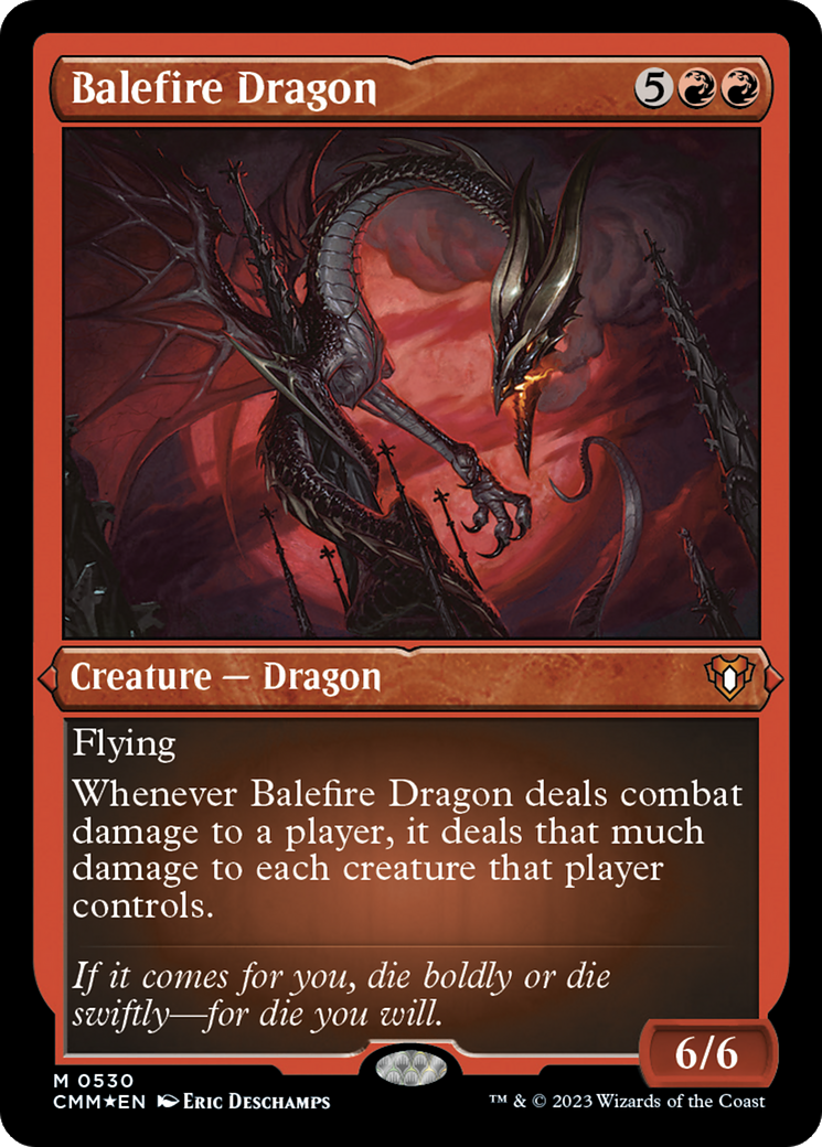 Balefire Dragon (CMM-530) [Commander Masters] Etched Foil