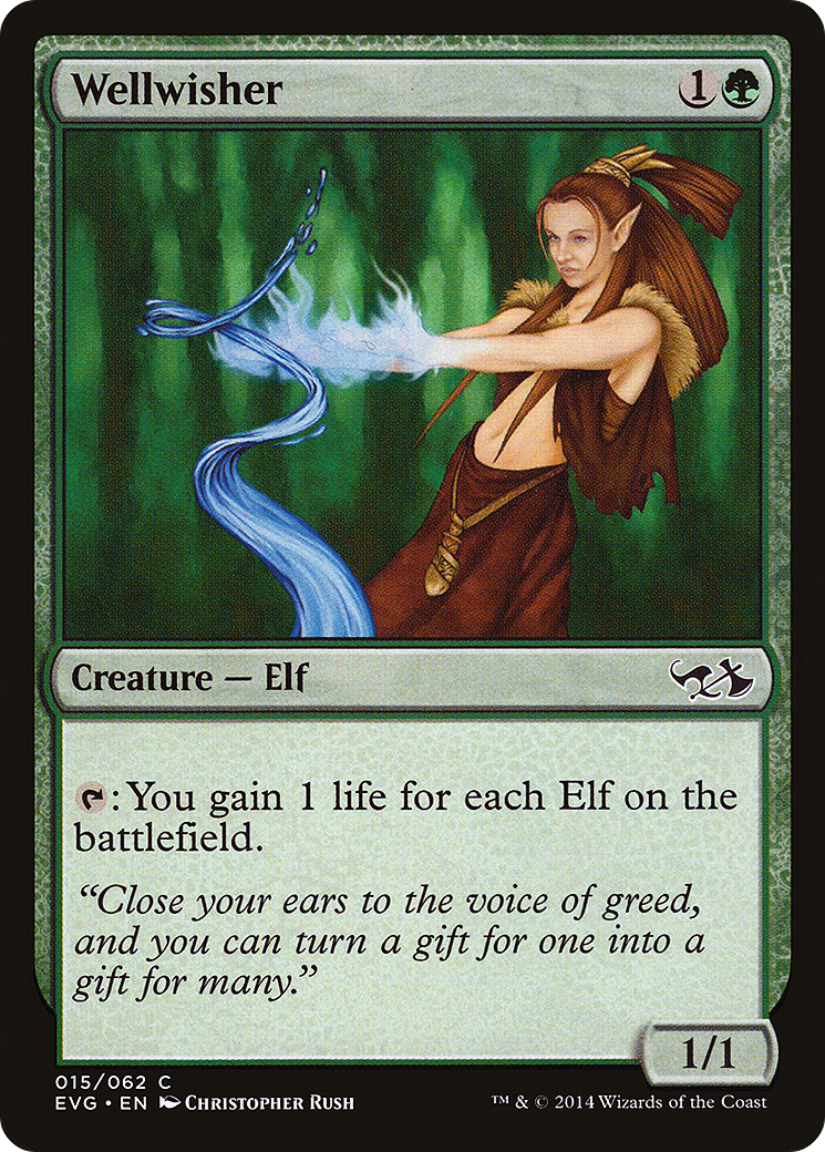 Wellwisher (DD3-015) [Duel Decks Anthology: Elves vs. Goblins] Foil
