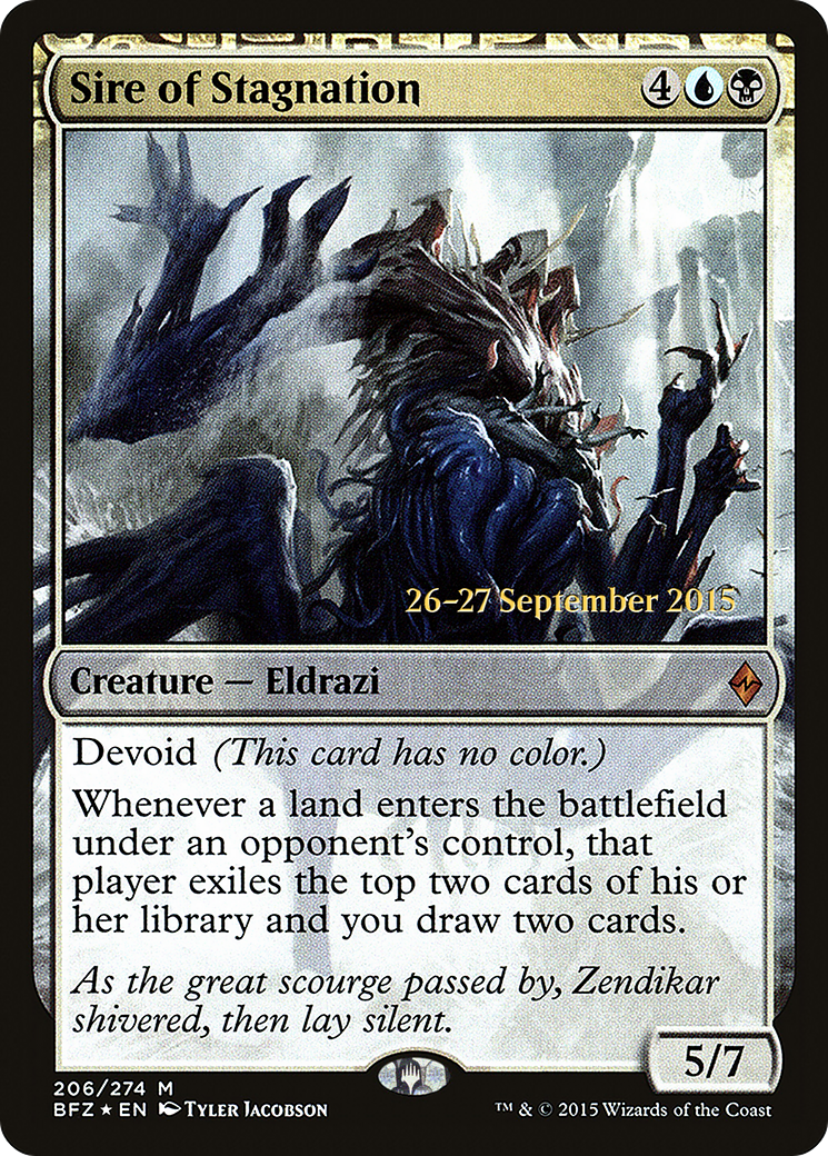 Sire of Stagnation (PRE-206S) [Battle for Zendikar Promos] Foil