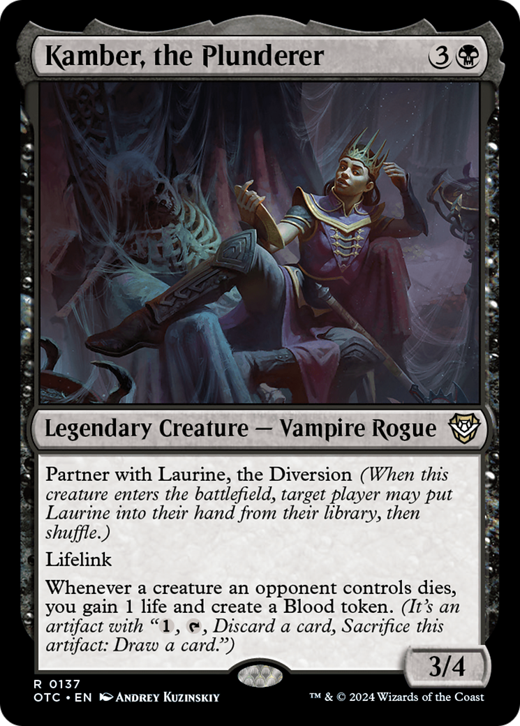 Kamber, the Plunderer (OTC-137) [Outlaws of Thunder Junction Commander]