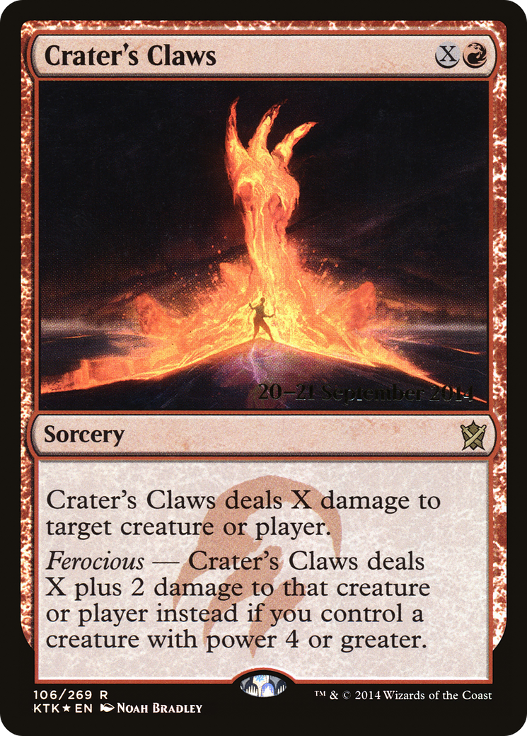 Crater's Claws (PRE-106S) [Khans of Tarkir Promos] Foil