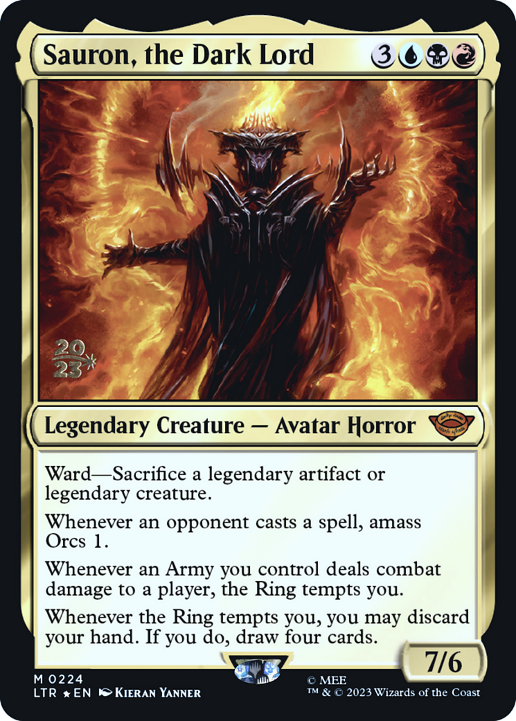Sauron, the Dark Lord (PRE-224S) [Tales of Middle-earth Promos] Foil