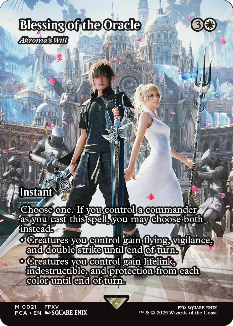 Blessing of the Oracle - Akroma's Will (Showcase) (FCA-021) (Borderless) [FINAL FANTASY: Through the Ages] Foil
