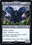 Maha, Its Feathers Night (PRE-100S) [Bloomburrow Promos] Foil