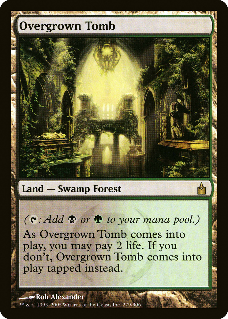 Overgrown Tomb (RAV-279) [Ravnica: City of Guilds] Foil