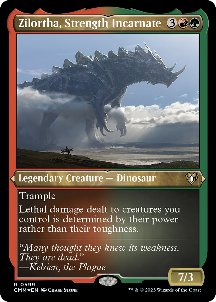 Zilortha, Strength Incarnate (CMM-599) [Commander Masters] Etched Foil