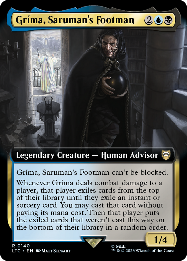 Gríma, Saruman's Footman (LTC-140) [Tales of Middle-earth Commander]: (Extended Art)