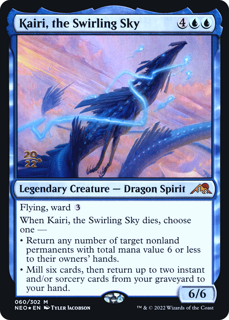Kairi, the Swirling Sky (PRE-060) [Kamigawa: Neon Dynasty Promos] Foil