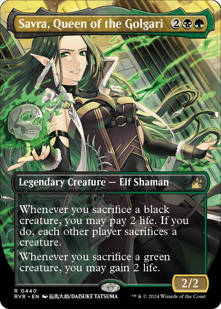 Savra, Queen of the Golgari (Anime Borderless) (RVR-440) [Ravnica Remastered] Foil