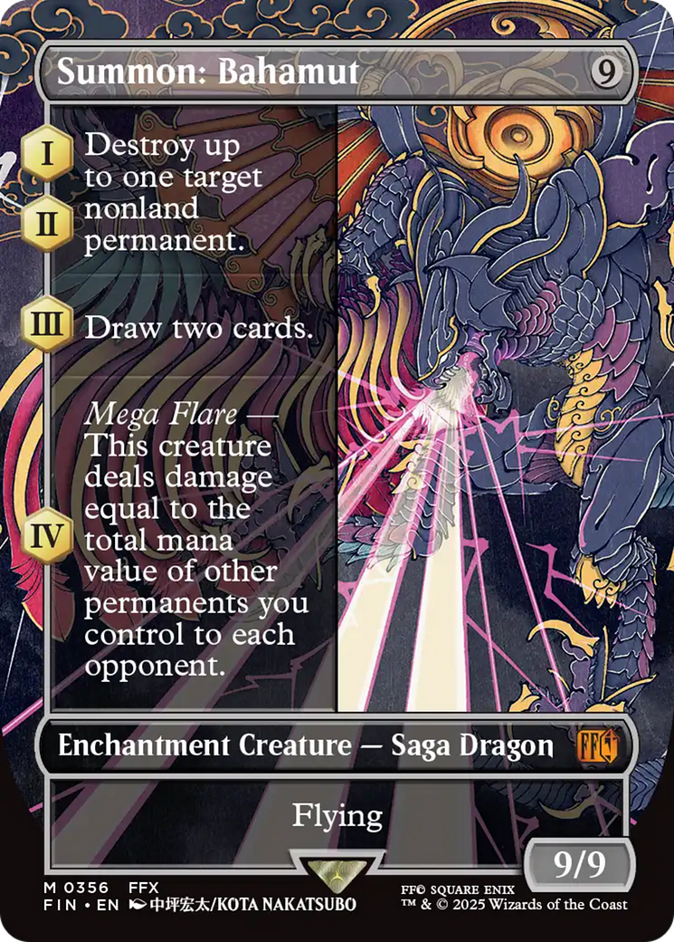 Summon: Bahamut (Borderless) (FIN-356) [FINAL FANTASY] (Borderless) Foil
