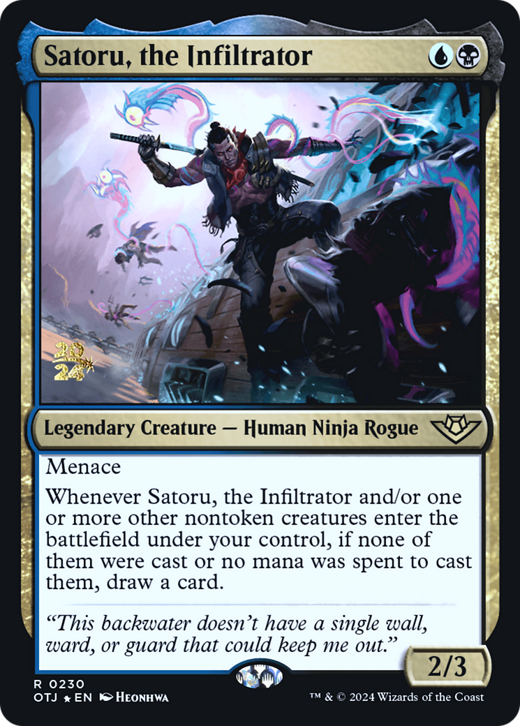 Satoru, the Infiltrator (PRE-230S) [Outlaws of Thunder Junction Promos] Foil