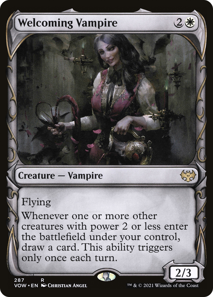 Welcoming Vampire (Showcase) (VOW-287) [Innistrad: Crimson Vow]