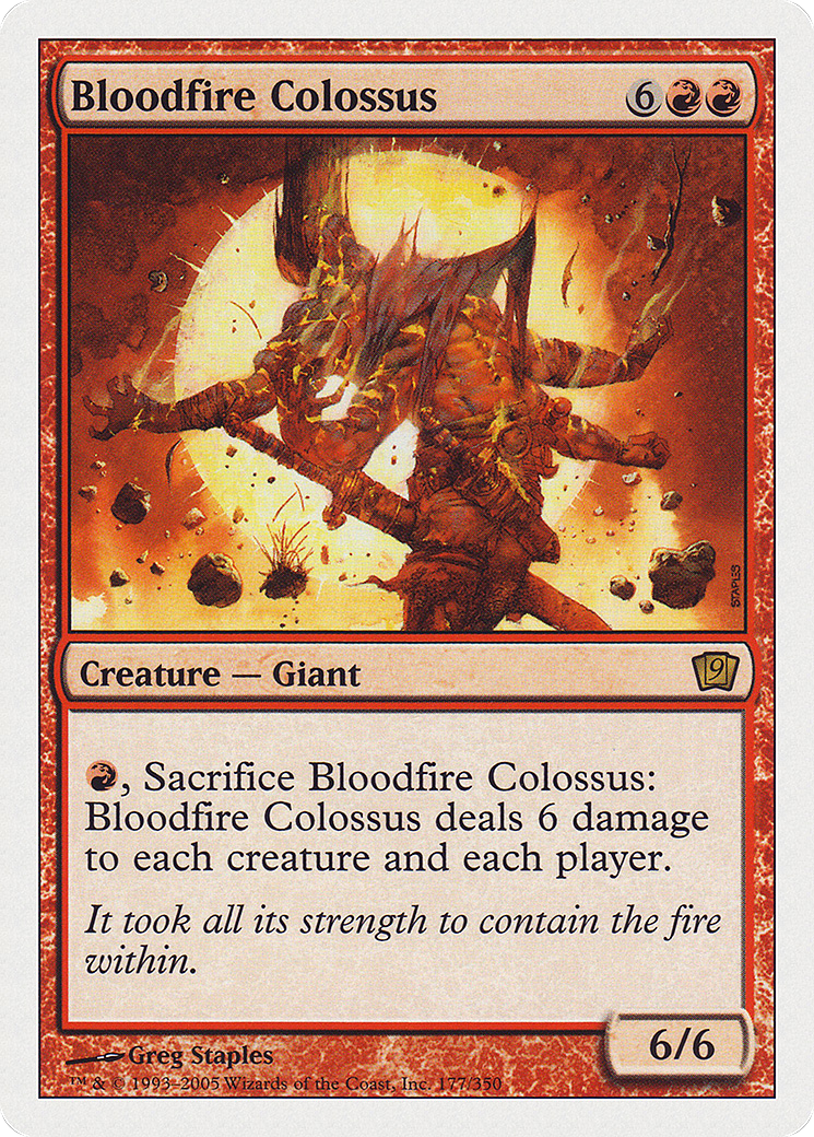 Bloodfire Colossus (9ED-177) [Ninth Edition] Foil