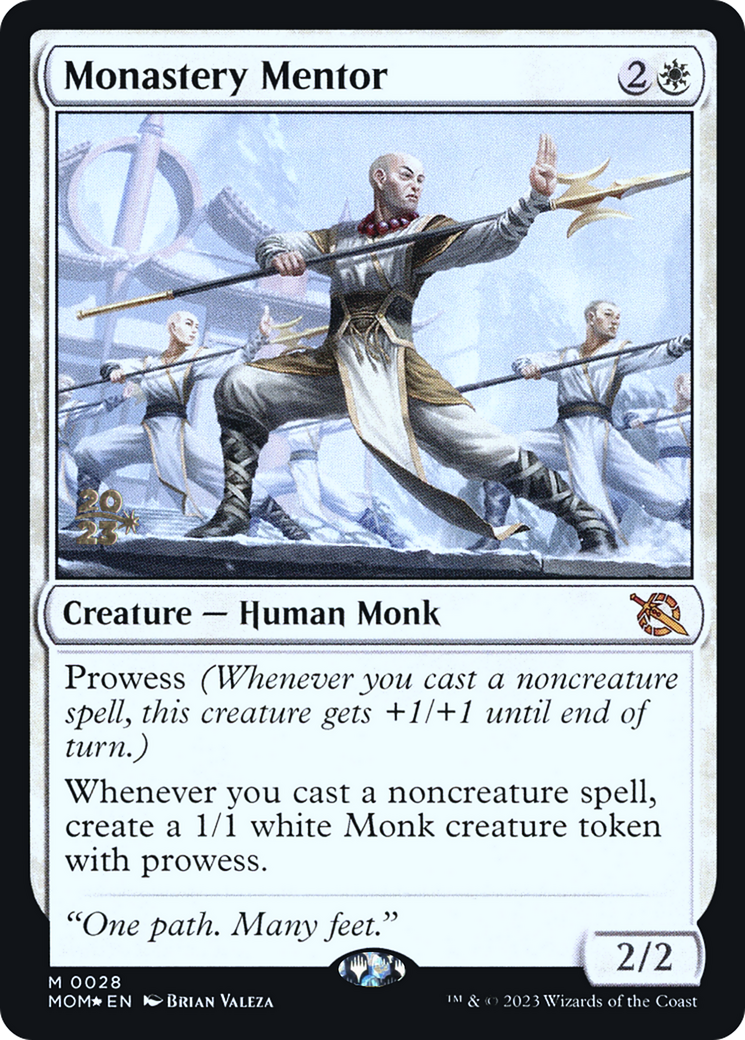 Monastery Mentor (PRE-28S) [March of the Machine Promos] Foil