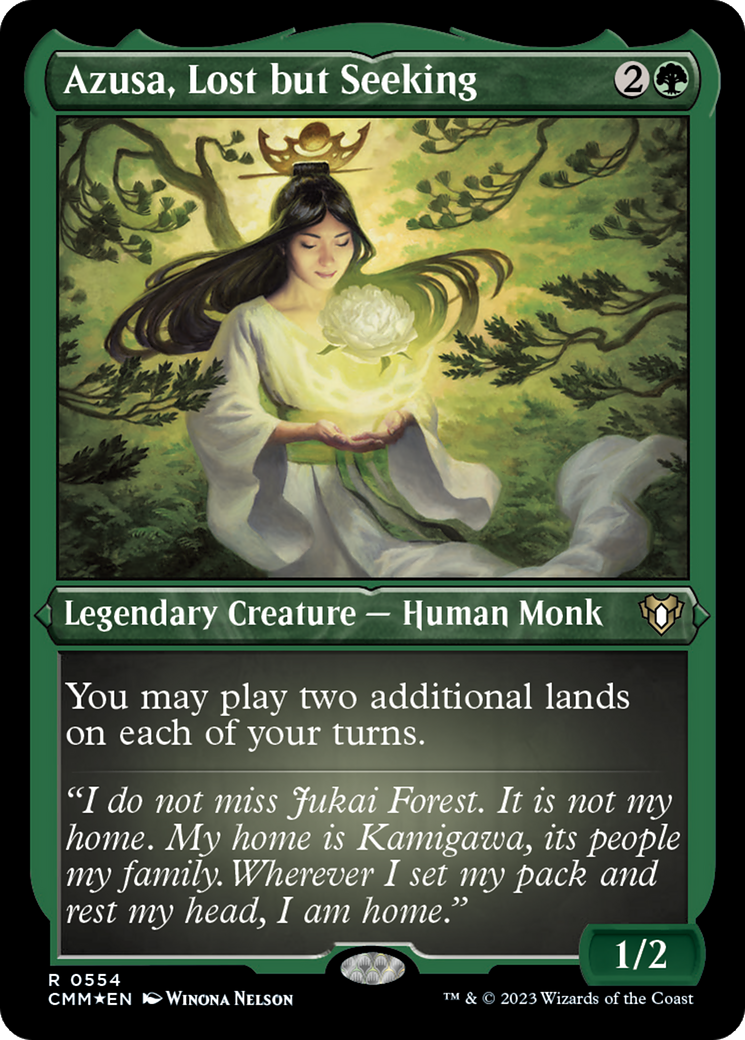 Azusa, Lost but Seeking (CMM-554) [Commander Masters] Etched Foil