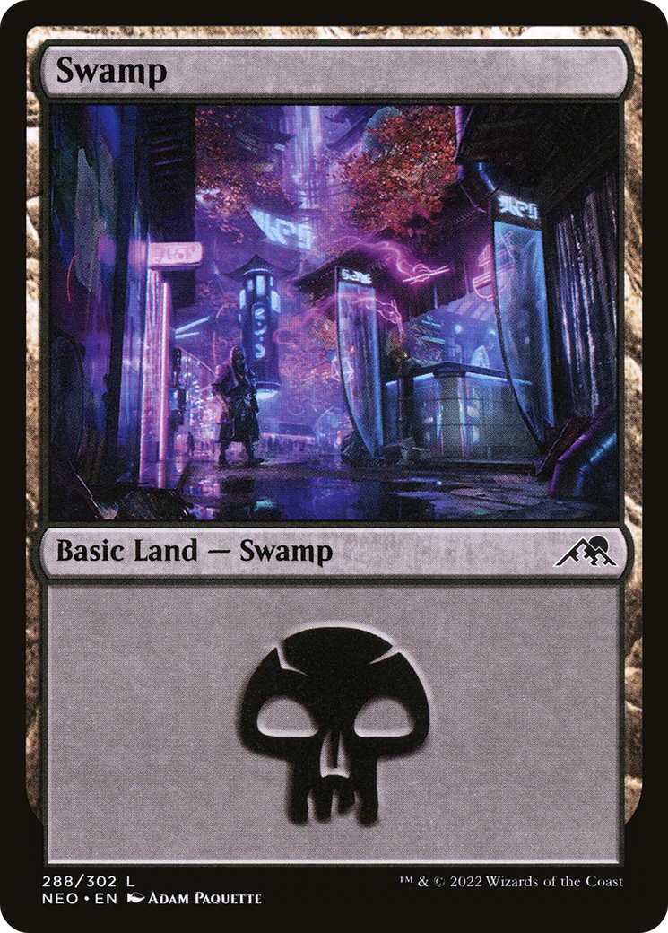 Swamp (NEO-288) [Kamigawa: Neon Dynasty]