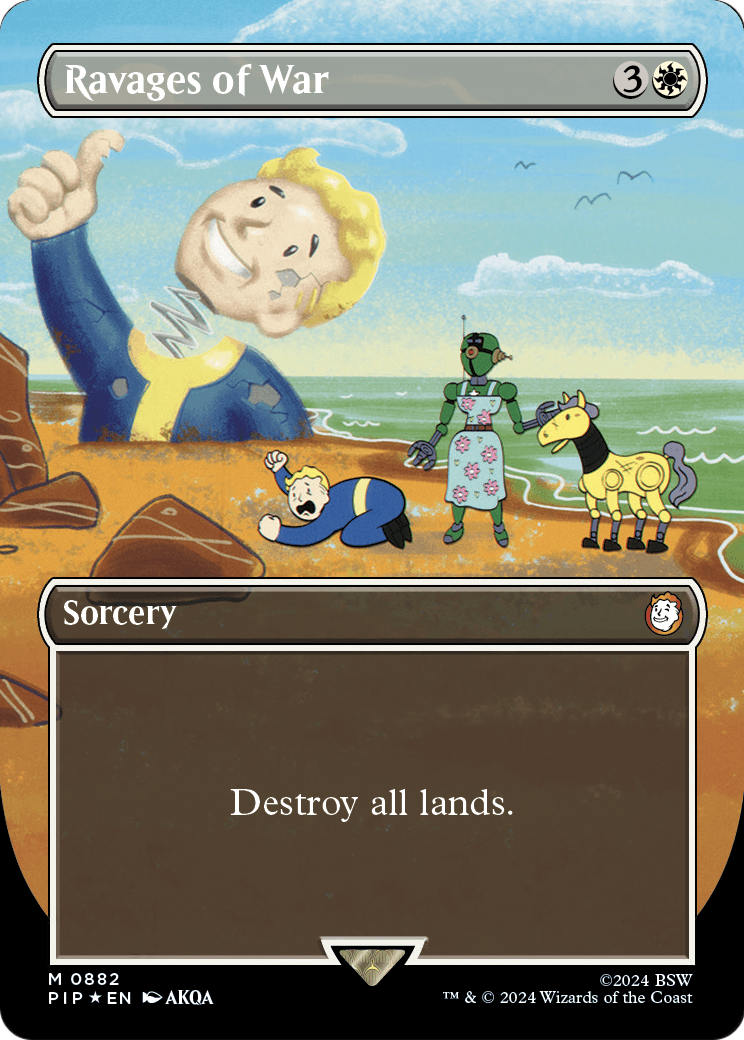 Ravages of War (Borderless) (Surge Foil) (PIP-882) [Fallout] Foil