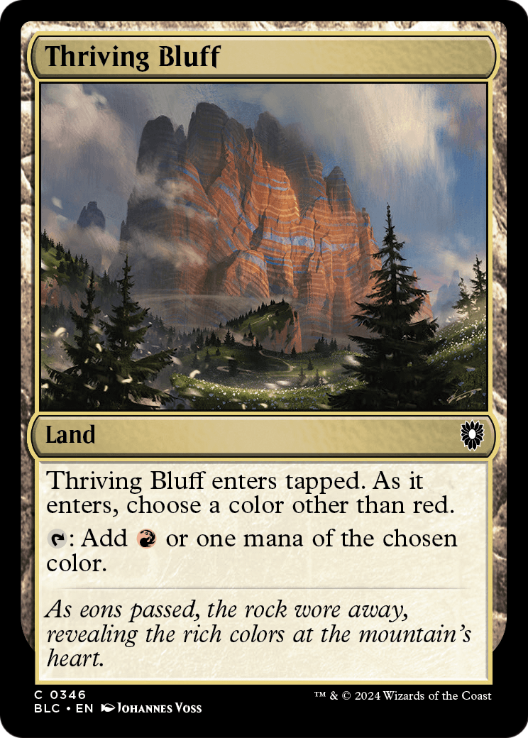 Thriving Bluff (BLC-346) [Bloomburrow Commander]