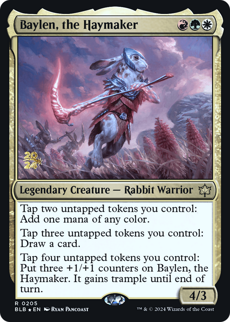 Baylen, the Haymaker (PRE-205S) [Bloomburrow Promos] Foil