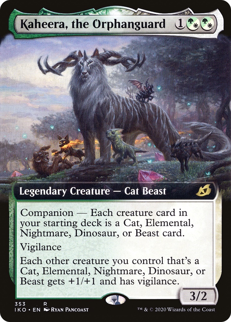 Kaheera, the Orphanguard (IKO-353) [Ikoria: Lair of Behemoths]: (companion, Extended Art) Foil
