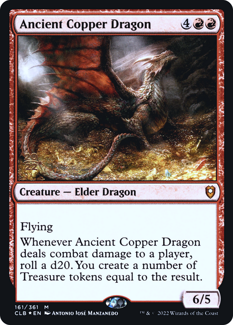 Ancient Copper Dragon (PRE-161) [Battle for Baldur's Gate Promos] Foil
