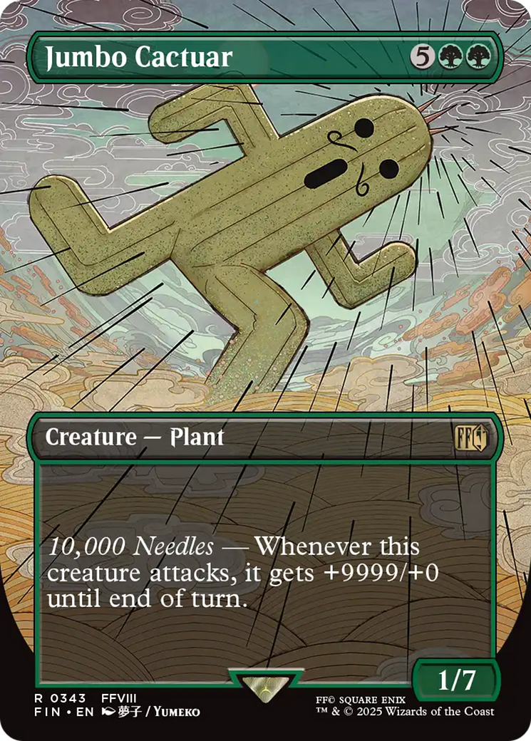 Jumbo Cactuar (Borderless) (FIN-343) [FINAL FANTASY] (Borderless) Foil