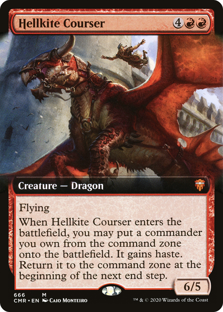 Hellkite Courser (Extended Art) (CMR-666) [Commander Legends]