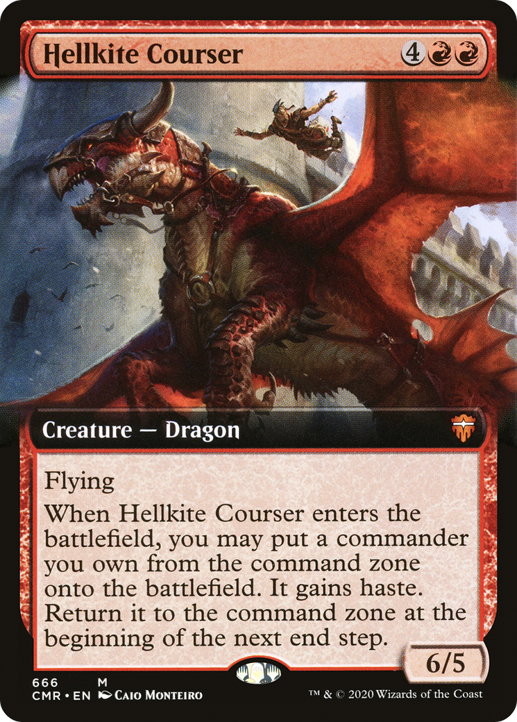 Hellkite Courser (CMR-666) [Commander Legends]: (Extended Art)