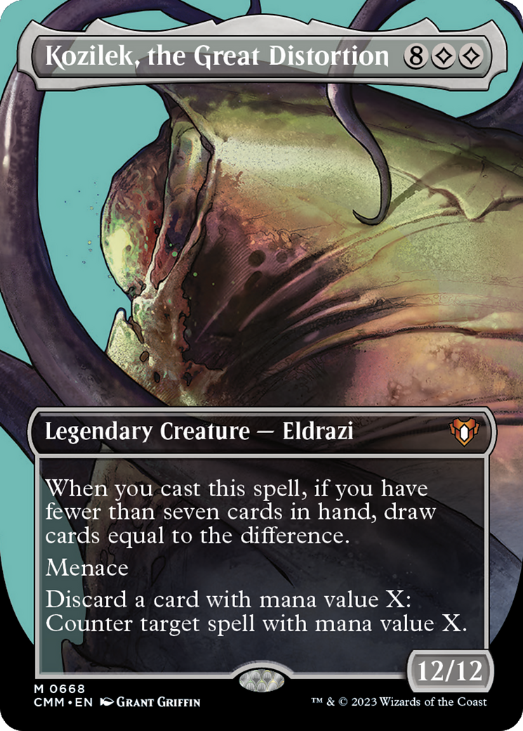 Kozilek, the Great Distortion (CMM-668) [Commander Masters] (Borderless)