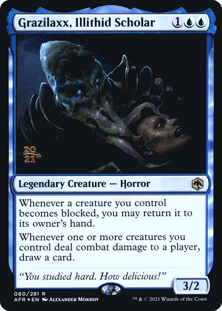 Grazilaxx, Illithid Scholar (PRE-60S) [Adventures in the Forgotten Realms Promos] Foil