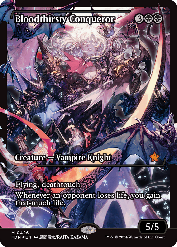 Bloodthirsty Conqueror (FDN-426) [Foundations]: (Showcase) Foil