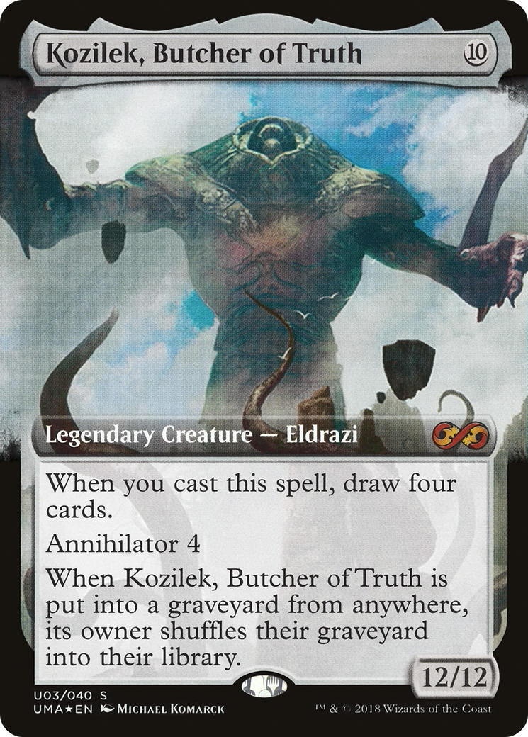 Kozilek, Butcher of Truth (UMA:BT-0U3) [Ultimate Box Topper]: (Extended Art) Foil