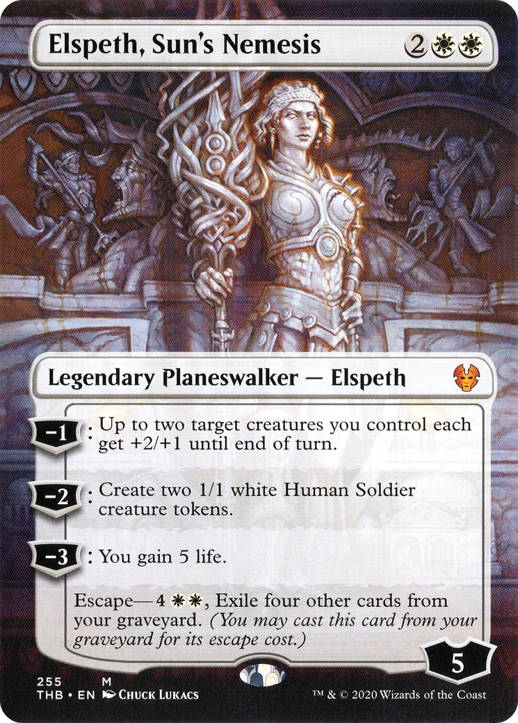 Elspeth, Sun's Nemesis (THB-255) [Theros Beyond Death] (Borderless) Foil
